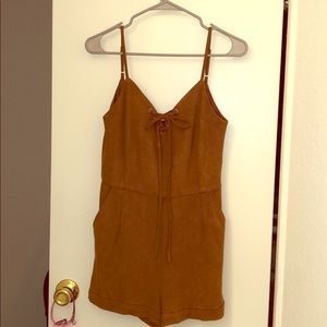 Brown Suede shorts jumper